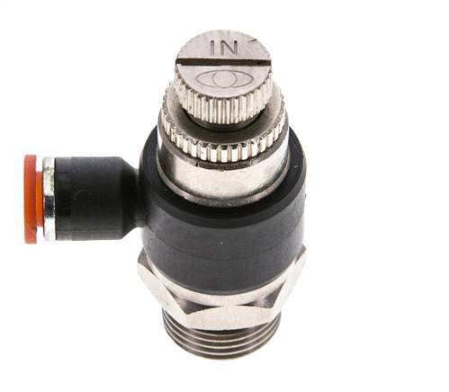 L-stuk Regelventiel 6 mm - G3/8'' Regeling-in Messing/Nylon