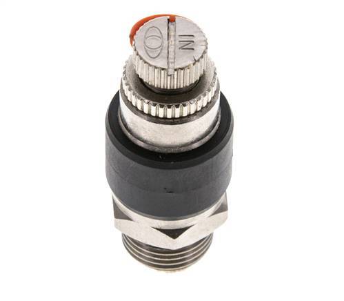 L-stuk Regelventiel 6 mm - G3/8'' Regeling-in Messing/Nylon