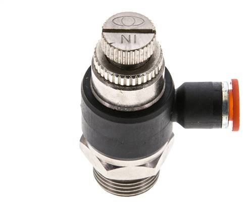 L-stuk Regelventiel 6 mm - G3/8'' Regeling-in Messing/Nylon