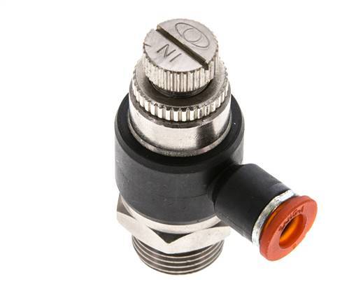 L-stuk Regelventiel 6 mm - G3/8'' Regeling-in Messing/Nylon