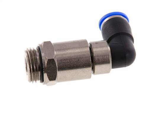 10mm & G1/2'' L-stuk Hoge Snelheid Draaidoorvoer Insteek Buitendraad Vernikkeld Messing/PBT NBR