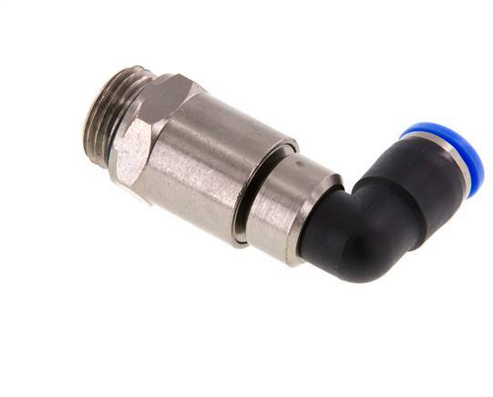 10mm & G1/2'' L-stuk Hoge Snelheid Draaidoorvoer Insteek Buitendraad Vernikkeld Messing/PBT NBR