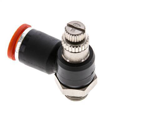L-stuk Regelventiel 8 mm - G1/8'' Regeling-in Messing/Nylon
