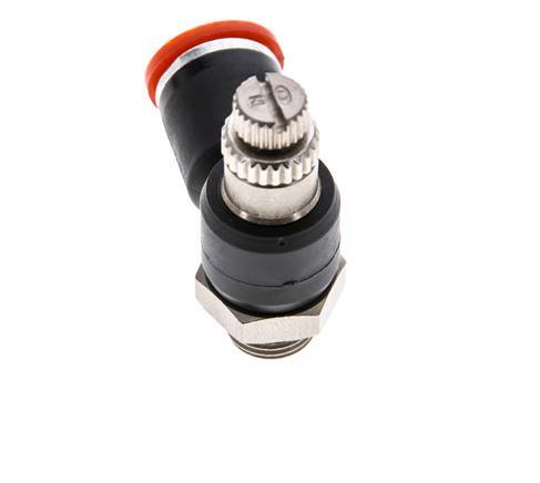L-stuk Regelventiel 8 mm - G1/8'' Regeling-in Messing/Nylon