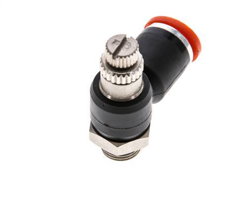 L-stuk Regelventiel 8 mm - G1/8'' Regeling-in Messing/Nylon