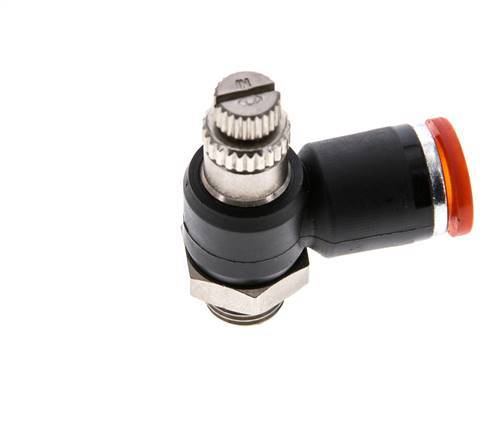 L-stuk Regelventiel 8 mm - G1/8'' Regeling-in Messing/Nylon
