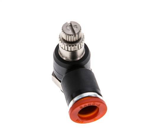 L-stuk Regelventiel 8 mm - G1/8'' Regeling-in Messing/Nylon