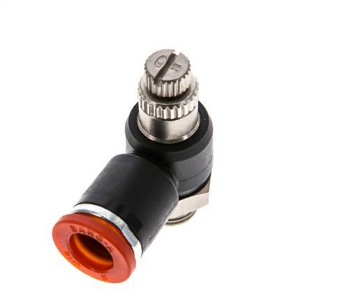 L-stuk Regelventiel 8 mm - G1/8'' Regeling-in Messing/Nylon