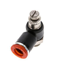 L-stuk Regelventiel 8 mm - G1/8'' Regeling-in Messing/Nylon