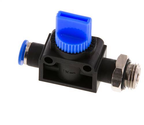 6 mm - G1/4'' Kunststof/Messing 3/2-Weg Handafsluiter Ontluchting aan Draadzijde