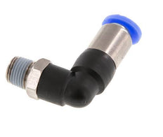 6mm & R1/8'' Zelfsluitende L-insteekkoppeling Vernikkeld messing/PBT buitendraad 0-10 bar [2 Stuks]