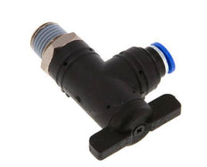 6 mm - R1/4'' Kunststof/Messing L-stuk 2-Weg Kogelkraan