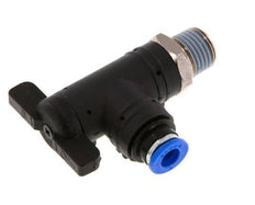 6 mm - R1/4'' Kunststof/Messing L-stuk 2-Weg Kogelkraan