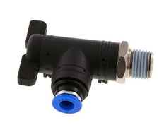 6 mm - R1/4'' Kunststof/Messing L-stuk 2-Weg Kogelkraan