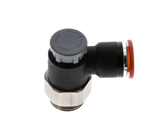 L-stuk Regelventiel 10 mm - G3/8'' Regeling-in Messing/Nylon Borgmoer