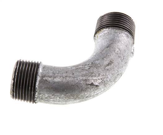90deg Angled Pipe R1'' Cast Iron 25bar (351.25psi)