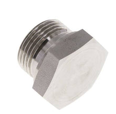 Plug G1'' RVS met buitenzeskant 60° conus 150 bar (2107.5psi) Hydrauliek
