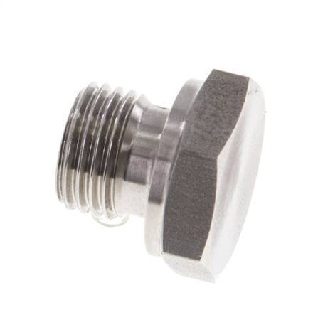 Plug G1/4'' RVS met Externe Hex 60° conus 575bar (8078.75psi) Hydrauliek