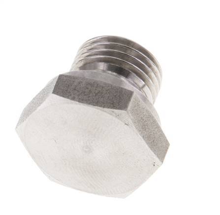 Plug G1/4'' RVS met Externe Hex 60° conus 575bar (8078.75psi) Hydrauliek