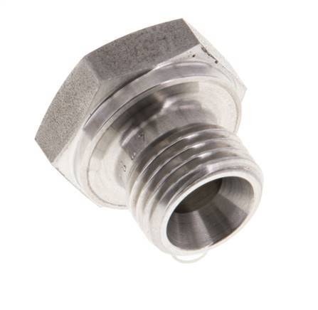 Plug G1/4'' RVS met Externe Hex 60° conus 575bar (8078.75psi) Hydrauliek