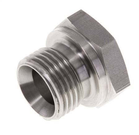 Plug G1/2'' RVS met Externe Hex 60° conus 300bar (4215.0psi) Hydrauliek