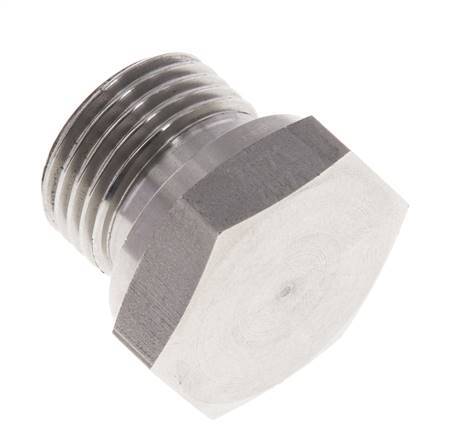 Plug G1/2'' RVS met Externe Hex 60° conus 300bar (4215.0psi) Hydrauliek