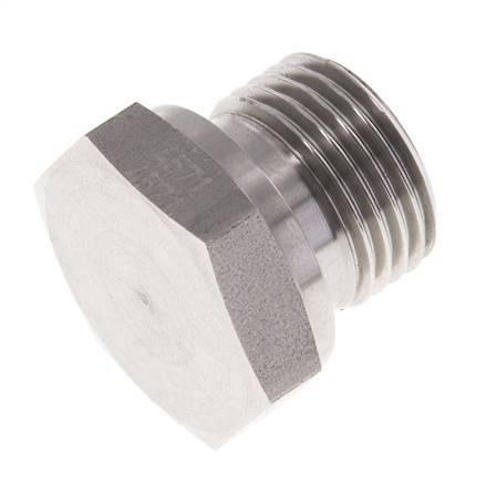 Plug G1/2'' RVS met Externe Hex 60° conus 300bar (4215.0psi) Hydrauliek