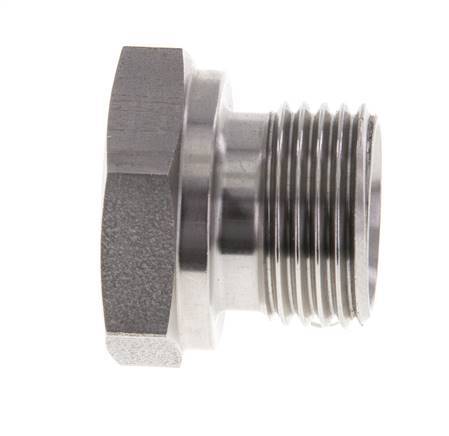 Plug G1/2'' RVS met Externe Hex 60° conus 300bar (4215.0psi) Hydrauliek