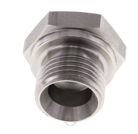 Plug G1/2'' RVS met Externe Hex 60° conus 300bar (4215.0psi) Hydrauliek