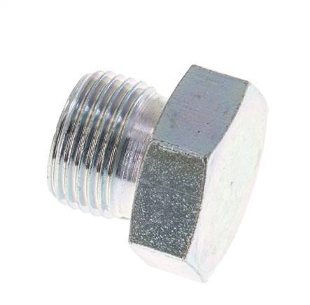 Plug G3/8'' Steel with External Hex 60° cone 425bar (5971.25psi) Hydraulic [5 Pieces]