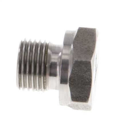 Plug G1/8'' Stainless steel with External Hex 60° cone 575bar (8078.75psi) Hydraulic