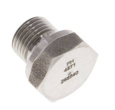 Plug G1/8'' RVS met buitenzeskant 60° conus 575 bar (8078.75psi) Hydrauliek