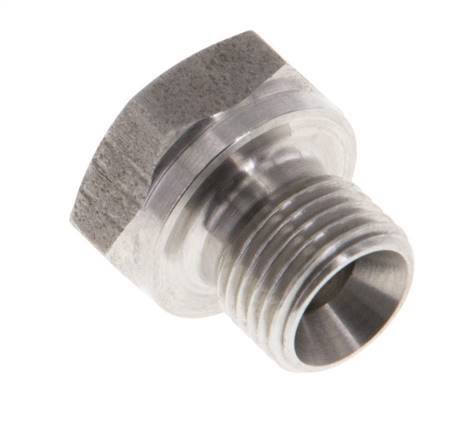 Plug G1/8'' RVS met buitenzeskant 60° conus 575 bar (8078.75psi) Hydrauliek