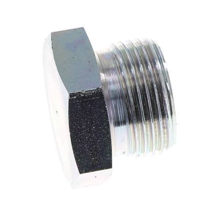 Plug G1'' Staal met buitenzeskant 60° conus 150 bar (2107.5psi) Hydrauliek