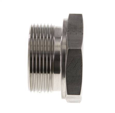 Plug G1 1/2'' Stainless steel with External Hex 60° cone 125bar (1756.25psi) Hydraulic
