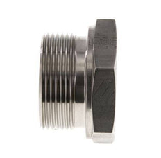 Plug G1 1/2'' Stainless steel with External Hex 60° cone 125bar (1756.25psi) Hydraulic