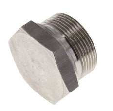 Plug G1 1/2'' RVS met buitenzeskant 60° conus 125 bar (1756.25psi) Hydrauliek