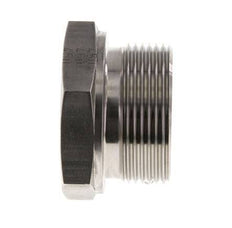 Plug G1 1/2'' RVS met buitenzeskant 60° conus 125 bar (1756.25psi) Hydrauliek