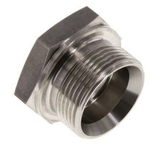 Plug G1 1/4" RVS met buitenzeskant 60° conus 150 bar (2107.5psi) Hydrauliek