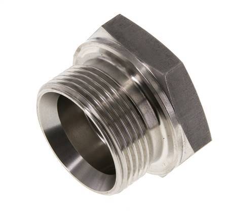 Plug G1 1/4" RVS met buitenzeskant 60° conus 150 bar (2107.5psi) Hydrauliek