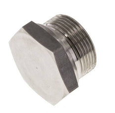 Plug G1 1/4" RVS met buitenzeskant 60° conus 150 bar (2107.5psi) Hydrauliek