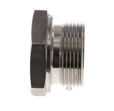 Plug G1 1/4" RVS met buitenzeskant 60° conus 150 bar (2107.5psi) Hydrauliek