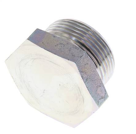 Plug G1 1/4'' Staal met buitenzeskant 60° conus 150 bar (2107.5psi) Hydrauliek