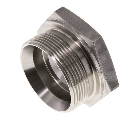Plug G2'' RVS met buitenzeskant 60° conus 75bar (1053.75psi) Hydrauliek
