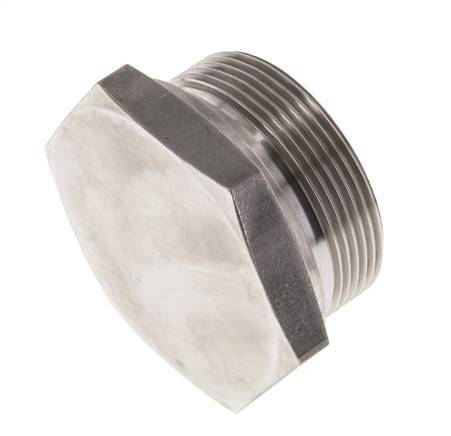 Plug G2'' RVS met buitenzeskant 60° conus 75bar (1053.75psi) Hydrauliek