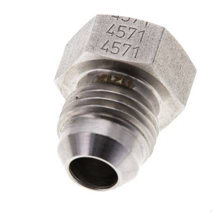 JIC Plug UNF 9/16''-18 RVS 275 bar (3863.75psi)