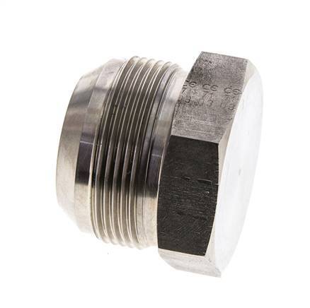 JIC-Plug UN 1-7/8''-12 RVS 100 bar (1405.0psi)