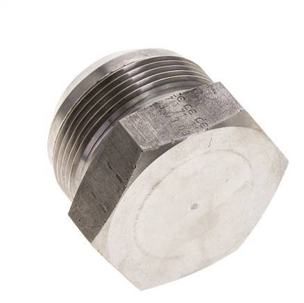 JIC-Plug UN 1-7/8''-12 RVS 100 bar (1405.0psi)