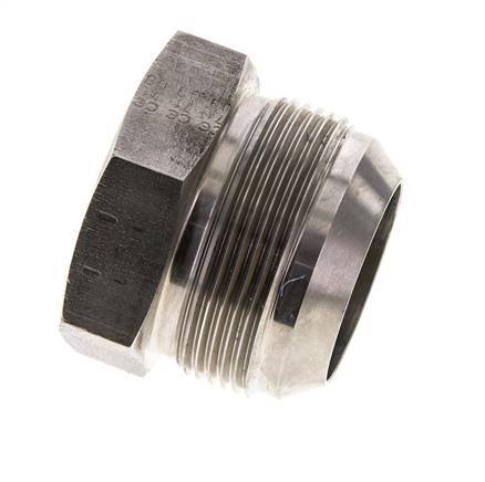 JIC-Plug UN 1-7/8''-12 RVS 100 bar (1405.0psi)