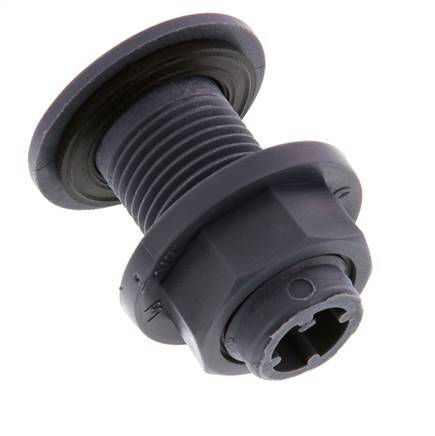 Schroefaansluiting Voor Aftapkranen G1/2'' DN18 Schotdoorvoer Polypropyleen (PP) EPDM 10bar FDA